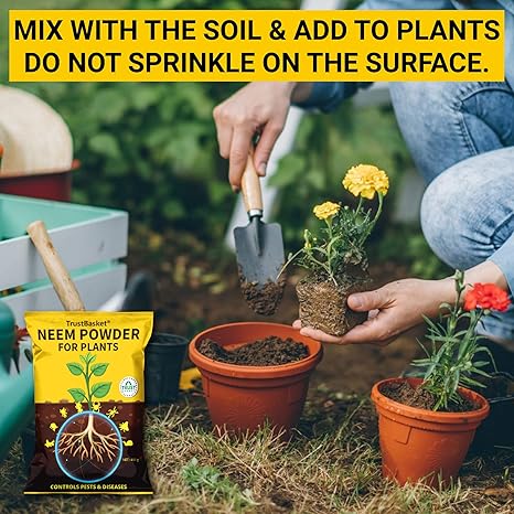 Neem Cake Powder Organic Fertilizer and Pest Repellent for Plants (set of 2) 450 GMS